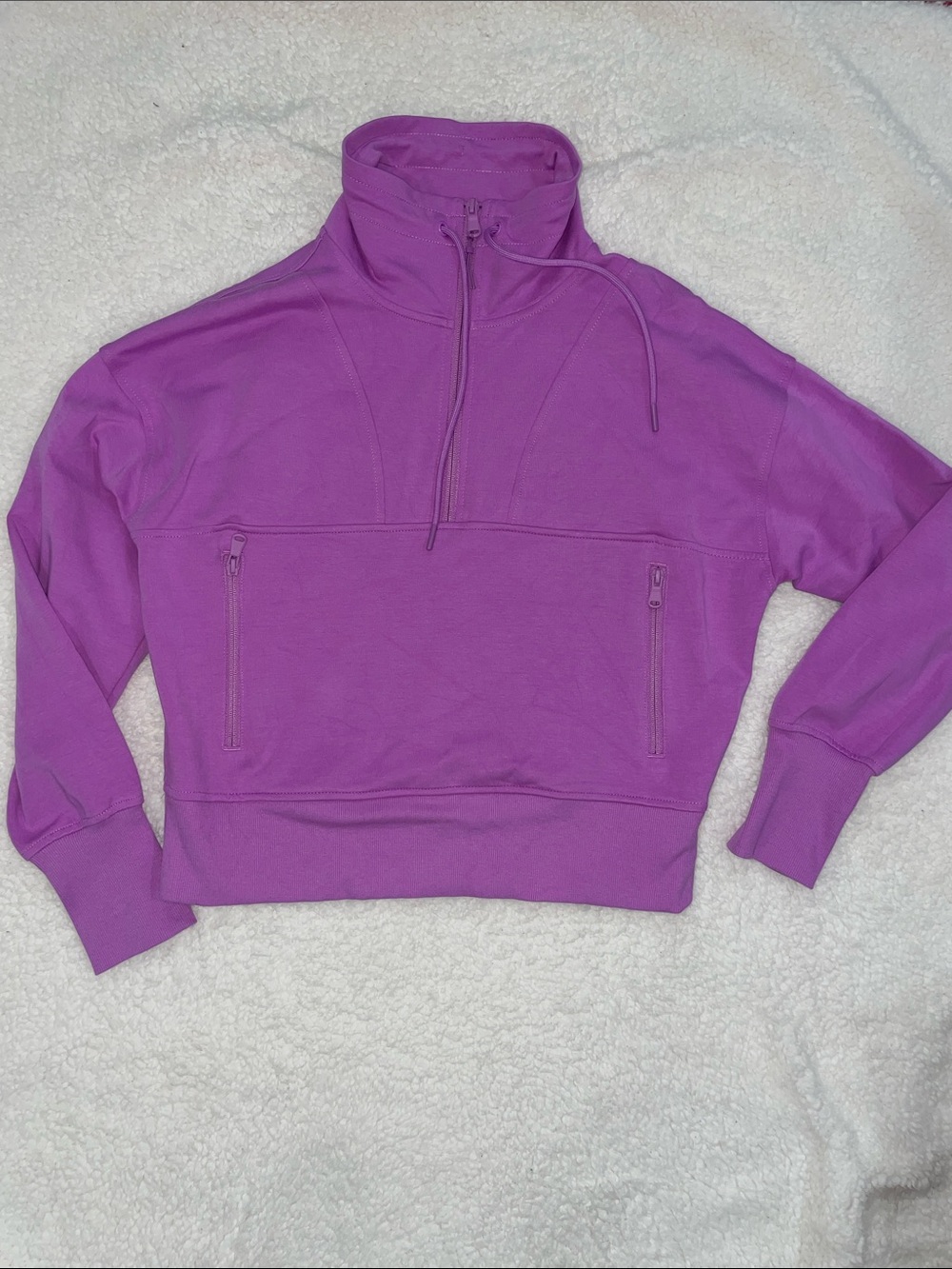 Old Navy Active Orchid Dynamic Fleece Quarter Zip Sweatshirt